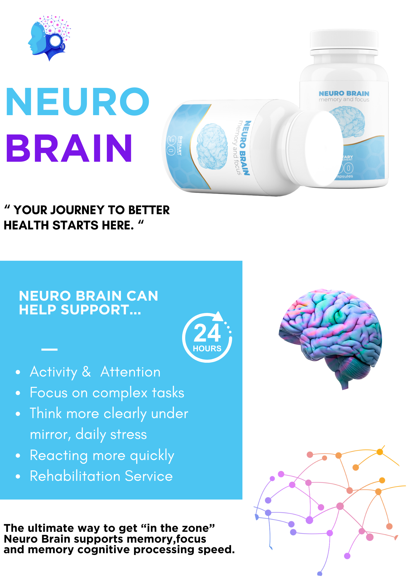 If you’re over 30 years old, we recommend you take Neuro Brain for at least 3 to 6 months, so it has enough time to work.